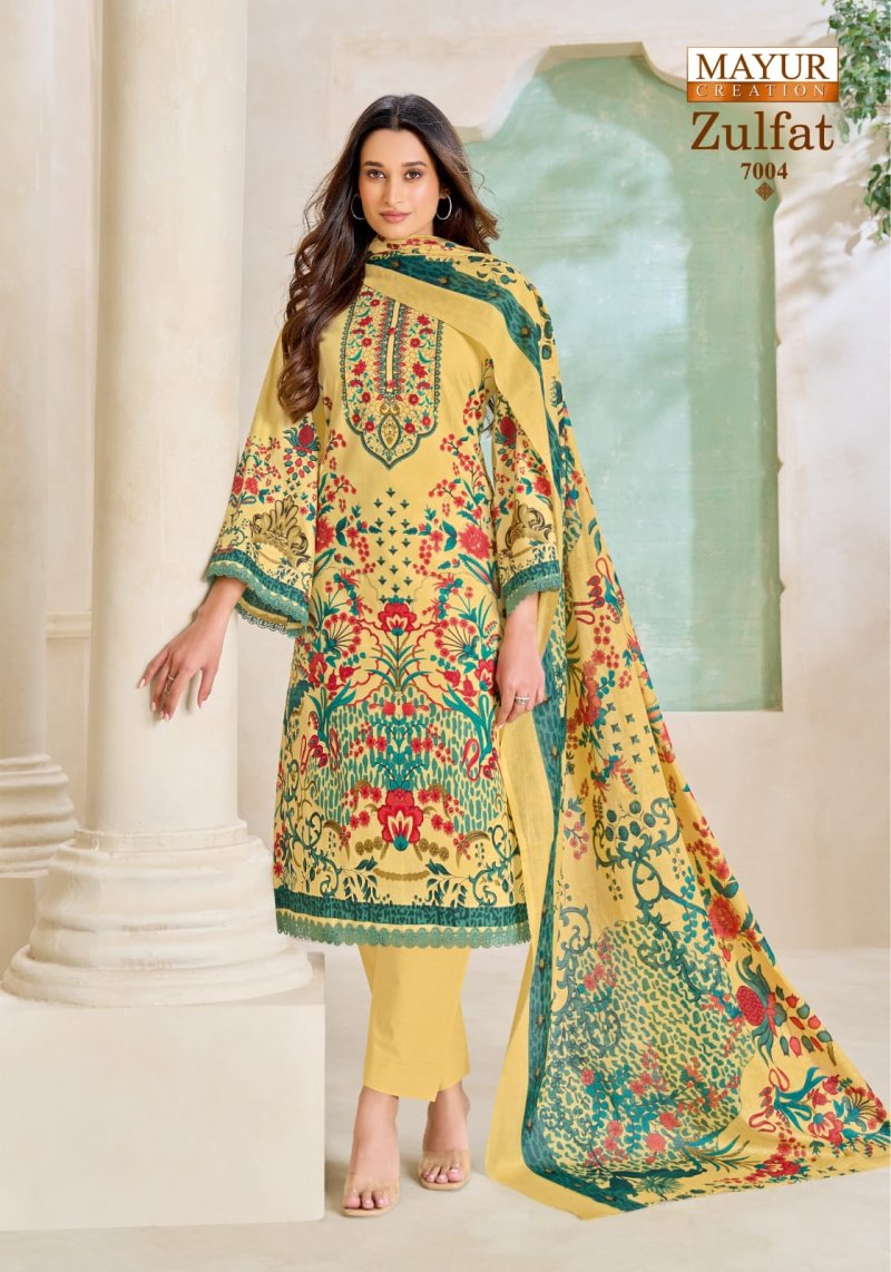 Zulfat Vol 7 By Mayur Cotton Printed Dress Material 